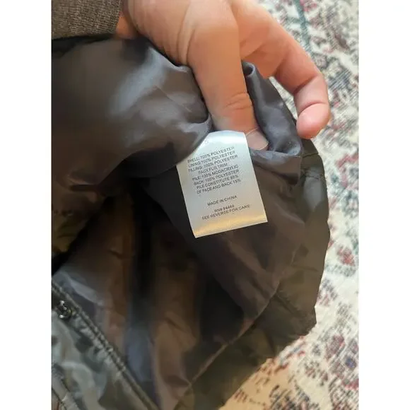 Liz Claiborne Women's Diamond Puffer Coat Long Sleeve Green Size Small - Picture 3 of 4